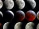 time lapse images of the moon during an eclipse