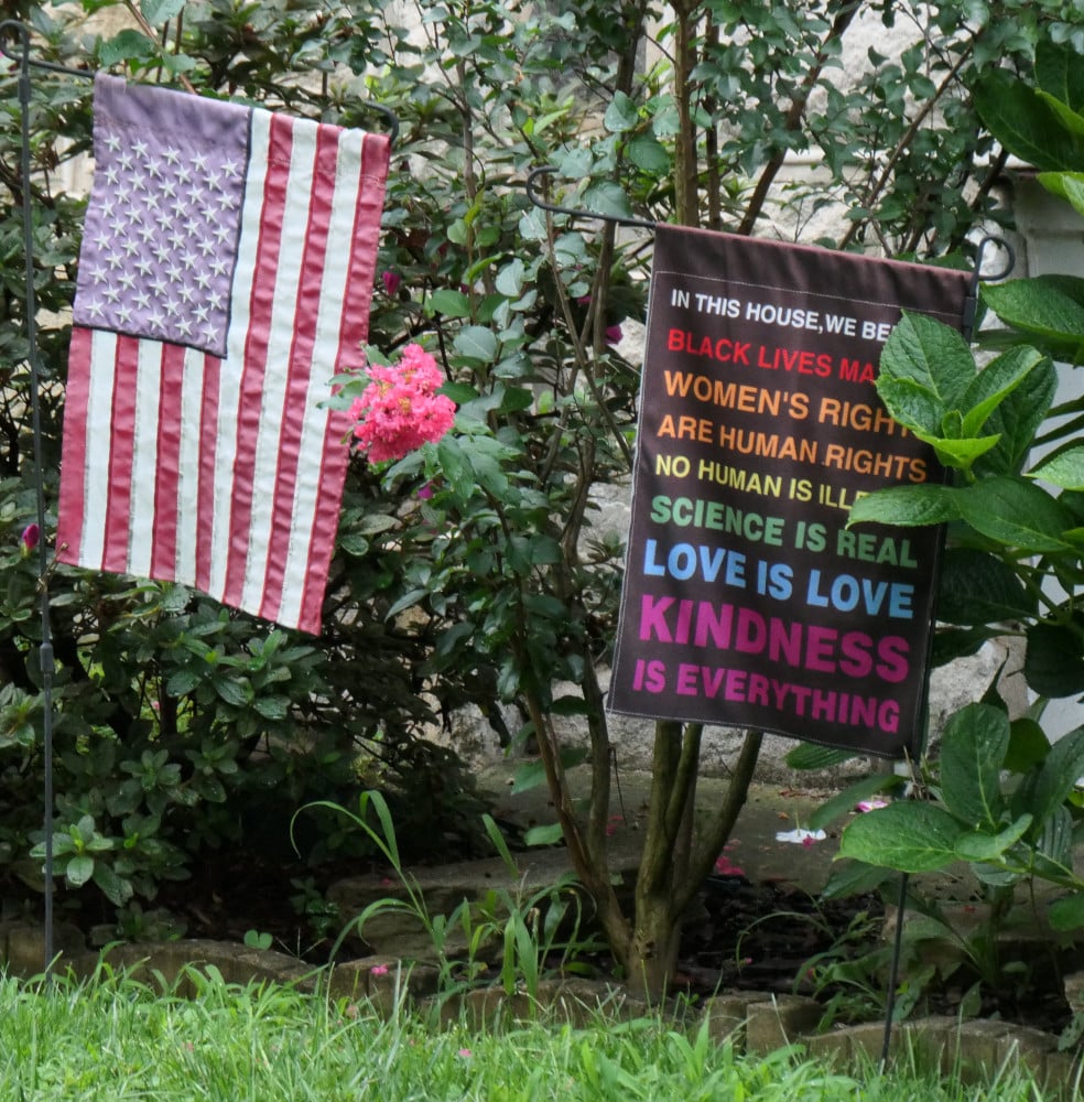 US Flag with we believe statement