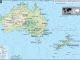 A map image showing Australia and New Zealand.