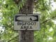 Photo of a "Bigfoot Area" sign.